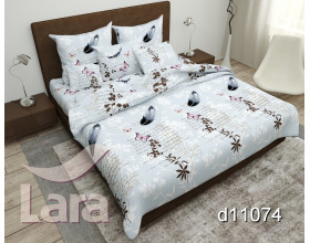 Постельное белье LARA бязь d11074e евро 4 наволочки в комплекте