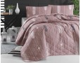 Покрывало стеганое двустороннее EnLora Home ранфорс Modena GulKurus 225х240 с наволочками 50х70