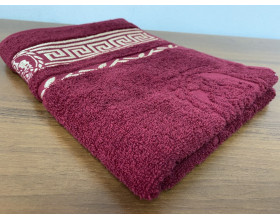 Полотенце махровое 50х90 GM TEXTILE Узбекистан Цезарь 450 г/м2 бордовое