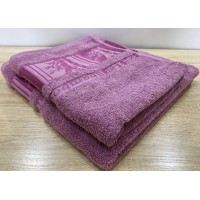 Набор махровых полотенец 50х90+70х140 GM TEXTILE Узбекистан Bamboo new 450 г/м2 пудра