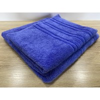 Набор махровых полотенец 50х90+70х140 GM TEXTILE Узбекистан полосы 450 г/м2 синий