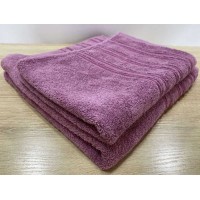 Набір махрових рушників 50х90+70х140 GM TEXTILE Узбекистан смужки 450 г/м2 малиновий