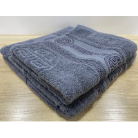 Набор махровых полотенец 50х90+70х140 GM TEXTILE Узбекистан Greek 450 г/м2 серый