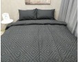 Постельное белье LARA бязь d11221s Ромб Dark Gray семейное
