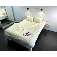 Постельное белье LARA бязь-страйп Beige d11222s семейное
