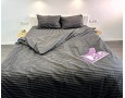 Постельное белье LARA бязь-страйп Dark Gray d11224p полуторное
