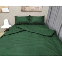 Постельное белье LARA сатин-страйп Green d13037s семейное