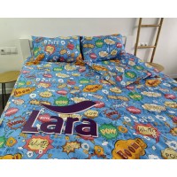 Постільна білизна LARA бязь d11295p полуторна