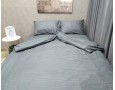 Постельное белье LARA сатин-страйп Steel gray d13150s семейное