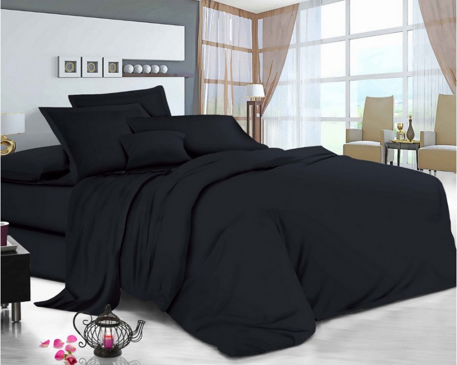 Постільна білизна LARA бязь d11272d Dark Grey двоспальна