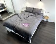 Постельное белье LARA бязь-страйп Graphite d11251p полуторное