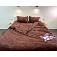 Постільна білизна LARA бязь-страйп Brown d11252d двоспальна