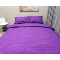 Постільна білизна LARA бязь-страйп Violet d11253d двоспальна