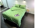 Постельное белье LARA бязь-страйп Light Green d11267p полуторное