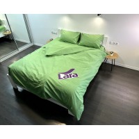 Постільна білизна LARA бязь-страйп Light Green d11267s сімейна
