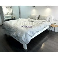 Постельное белье LARA бязь-страйп Light Gray d11271d двуспальное