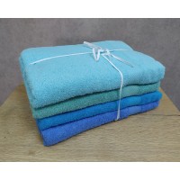 Набор турецких махровых полотенец 4 штуки Lorine soft colors Mavi 70х140