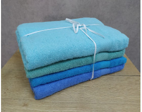 Набір турецьких махрових рушників 4 штуки Lorine soft colors Mavi 70х140