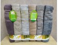 Набор турецких махровых бамбуковых полотенец 70х140 Cestepe 6 штук Bamboo Aymira