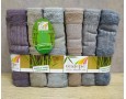 Набор турецких махровых бамбуковых полотенец 50х90 Cestepe 6 штук Bamboo Aymira