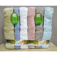 Набір турецьких махрових бамбукових рушників 70х140 Cestepe 6 штук Bamboo Royal