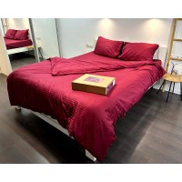 Постельное белье LARA d13225р red сатин-страйп LUX полуторное