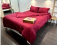 Постельное белье LARA d13225e160 red сатин-страйп LUX с простынью на резинке 160х200х25 евро