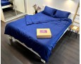 Постельное белье LARA d13211e dark blue сатин-страйп LUX евро