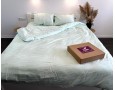 Постельное белье LARA d13179e180 light green сатин-страйп LUX с простынью на резинке 180х200х25 евро