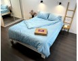 Постельное белье LARA d13209e light blue сатин-страйп LUX евро