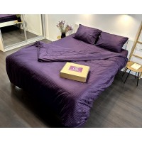 Постельное белье LARA d13210e dark violet сатин-страйп LUX евро