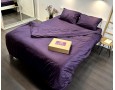 Постельное белье LARA d13210e160 dark violet сатин-страйп LUX с простынью на резинке 160х200х25 евро