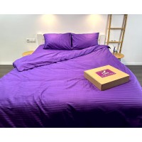 Постельное белье LARA d13226р violet сатин-страйп LUX полуторное