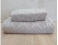 Набор махровых полотенец турецких Gulcan 50х90+70х140  Jacquard Cotton Lux Motif Acik Beige