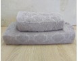 Набор махровых полотенец турецких Gulcan 50х90+70х140  Jacquard Cotton Lux Motif Beige Purple