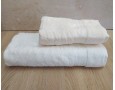 Набор махровых полотенец турецких Gulcan 50х90+70х140  Jacquard Cotton Lux Akasya Krem