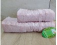 Набір бамбукових махрових рушників турецьких Cestepe 50х90+70х140 Bamboo Damaks Pink