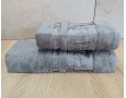 Набор бамбуковых махровых полотенец турецких Cestepe 50х90+70х140  Bamboo Floral Gray
