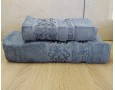 Набор бамбуковых махровых полотенец турецких Cestepe 50х90+70х140  Bamboo Ecol Gri