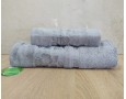 Набір бамбукових махрових рушників турецьких Cestepe 50х90+70х140  Bamboo Cicek Gri