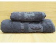 Набор бамбуковых махровых полотенец турецких Zeron 50х90+70х140  Bamboo Agaс Desen серый 1
