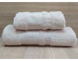 Набор бамбуковых махровых полотенец турецких Zeron 50х90+70х140  Bamboo Agaс Desen бежевый 3