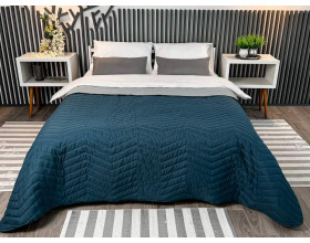 Покрывало стеганое ZigZag  Grey Indian Teal ArCloud 140х215