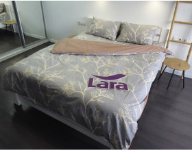Постільна білизна LARA бязь d11344e160 з простирадлом на резинці 160х200х25 євро