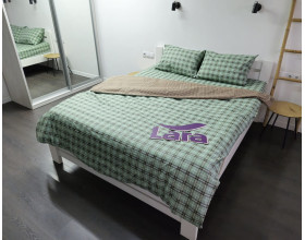 Постільна білизна LARA бязь d11345e160 з простирадлом на резинці 160х200х25 євро