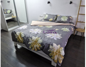 Постільна білизна LARA бязь d11346e160 з простирадлом на резинці 160х200х25 євро