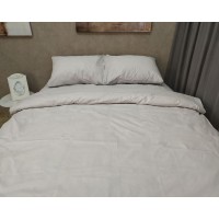 Постельное белье LARA бязь d11193d Light grey двуспальное