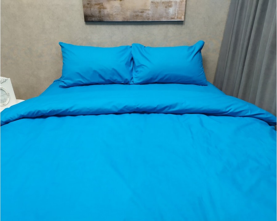 Постільна білизна LARA бязь d11189s Turquoise сімейна