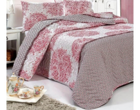 Покрывало стеганое Eponj Home Roma Fusya 200х220 с наволочками 50х70