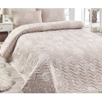 Покрывало стеганое Eponj Home Kralice Vizon 200х220 с наволочками 50х70